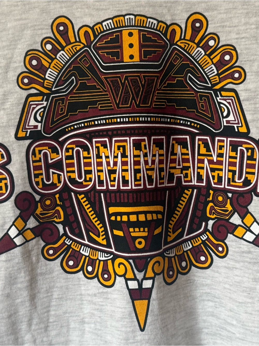 '47 NFL Washington Commanders Unisex Cream Graphic Tee Shirt Size L NWT